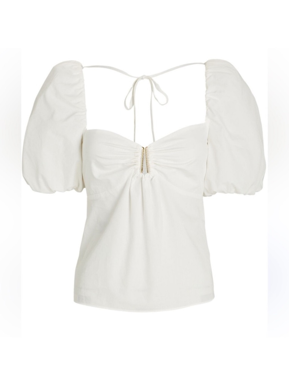 Intermix Winefred Puff Sleeve Cotton Top